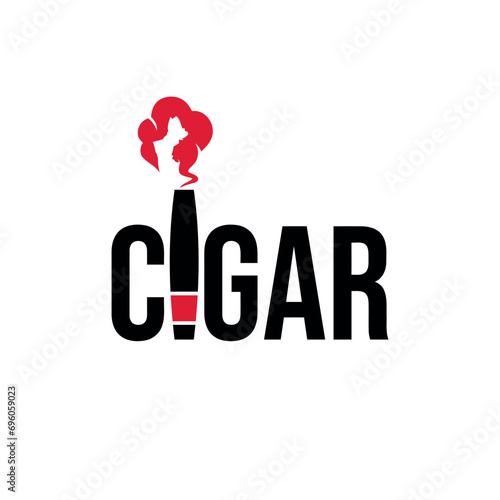 cigar wordmark logo vector