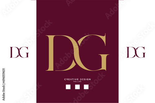 DG or GD Alphabet Letters Logo Monogram