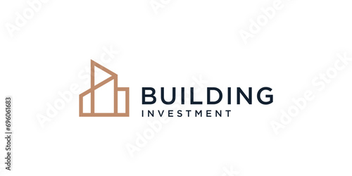 creative of building construction logo icon. design for business of luxury, elegant, minimalist.	