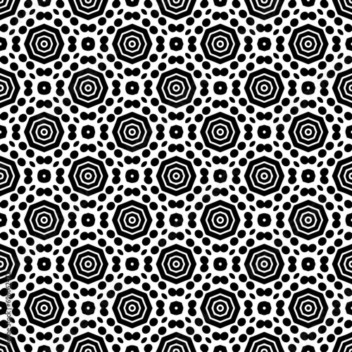Abstract Shapes. Abstract Background Design. Vector seamless Black and White Pattern.Simple repeat pattern design.
