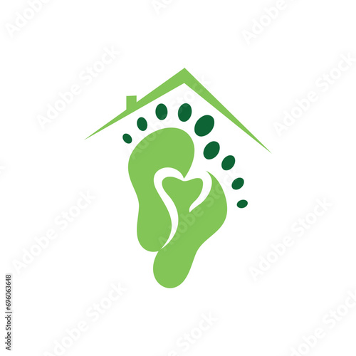 footprint on green home