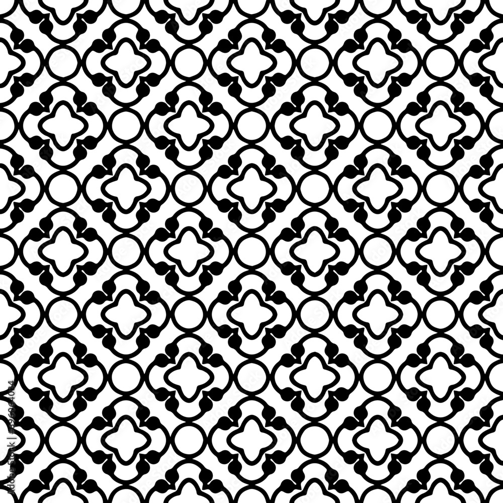 Seamless geometric repeating islamic patterns.
Black and white pattern texture. Mosaic ornaments.One color wallpaper. Seamless geometric repeating islamic patterns.
Black and white pattern texture. Mosaic ornaments.One color wallpaper.