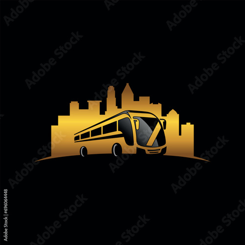 illustration of a city bus logo