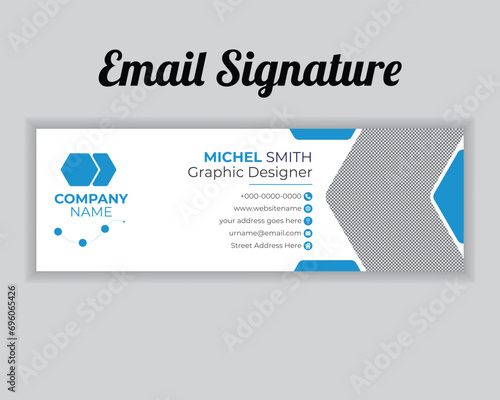 professional modern email signature or footer square template premium vector,Creative official email signature template design vector,
