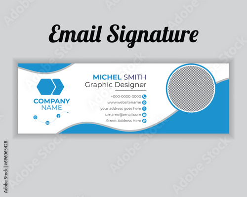 Email signature template design template,
Creative official email signature template design vector