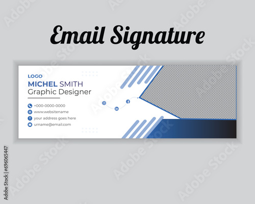 Email signature template design template,
Creative official email signature template design vector