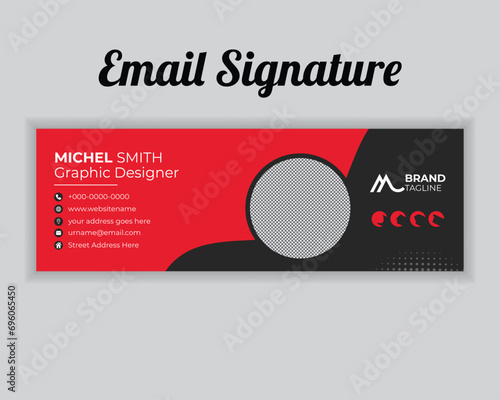 Email signature template design template,Modern email signature template design and personal,