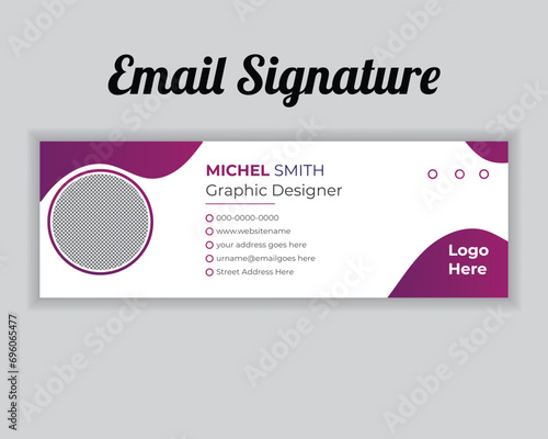 Email signature template design template,
Creative official email signature template design vector,
Modern email signature template design and personal,