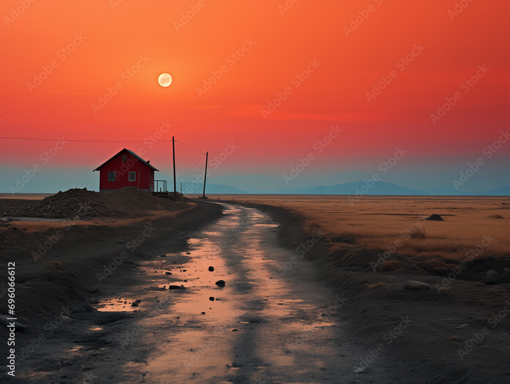 Φωτογραφία abendrot sonneuntergang fyord finnland norwegen schweden skandinavien blockhütte