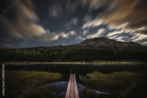 Starry Night over Engadin Lake
