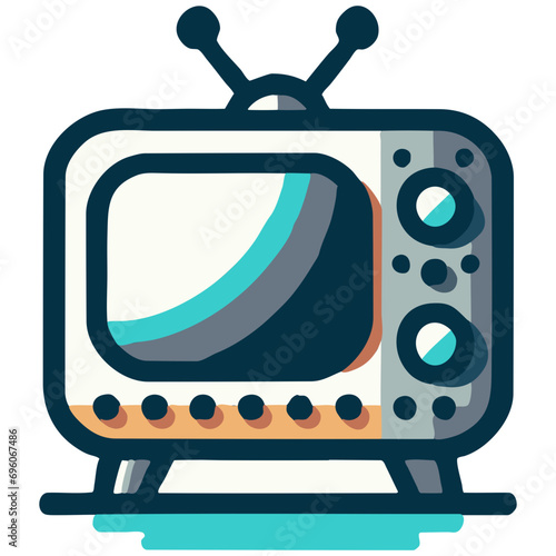 Retro Vector Icon - Television