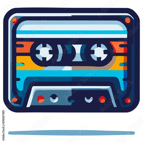 Retro Vector Icon - Retro Vector Icon - Cassette Tape