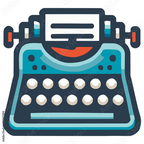 Retro Vector Icon - Typewriter