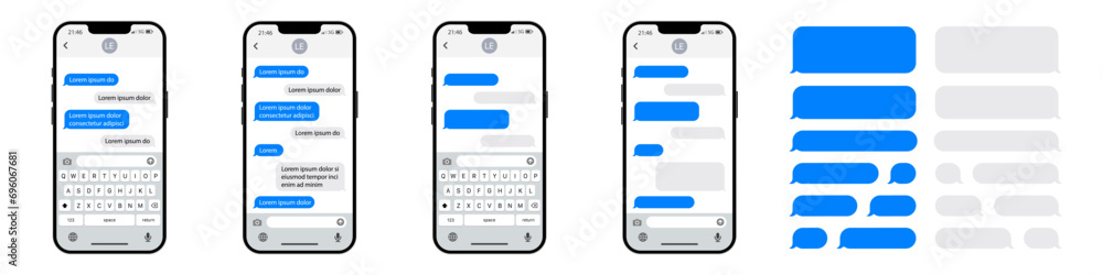 Фотография Smartphone chatting interface