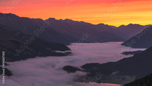 Majestic Sunrise Over Engadin Valley