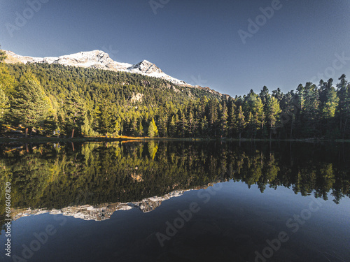 Tranquil Alpine Lake Reflections