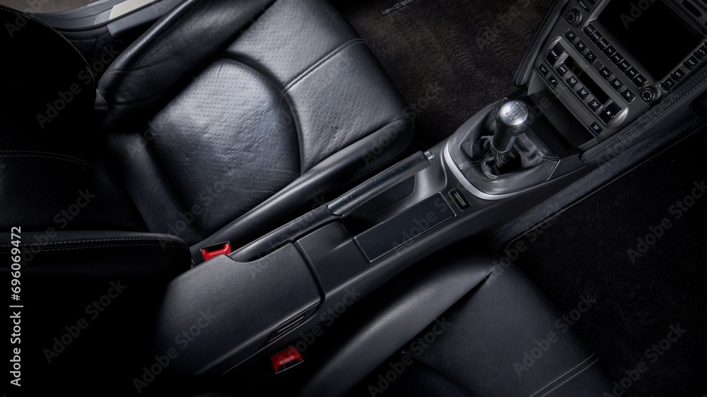 Αυτοκόλλητο Handbrake and shifter in a car