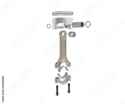 Fotografia Typical design of automobile engine connecting rod