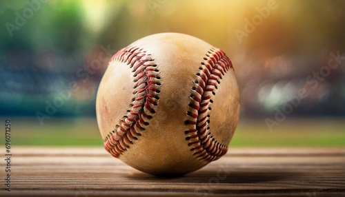 closeup of brown baseball ball sport equipment