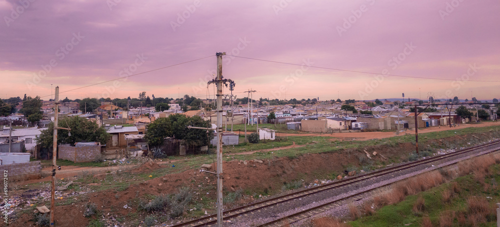 View of Soweto, famous township near the city of Johannesburg, South Africa