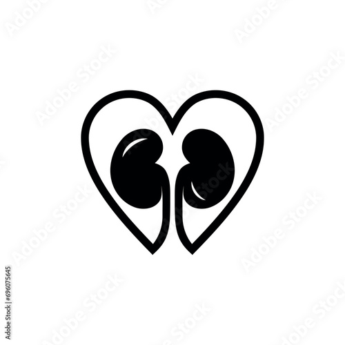 kidney logo icon vector