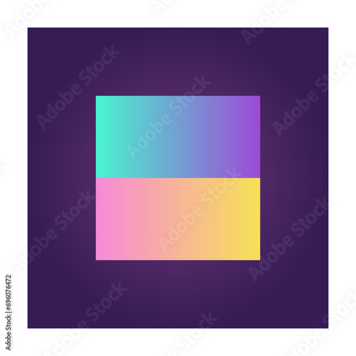 Square Futuristic Gradient Texture Colored Graphic Symbol Element Nostalgic Retro 90's Thenme Icon photo