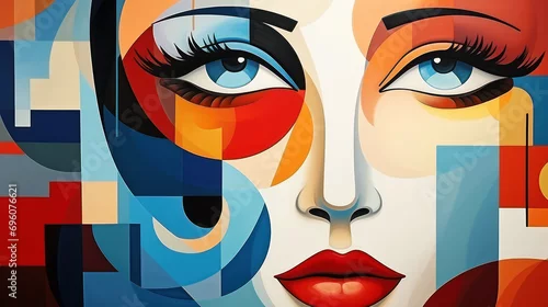 Obraz Facial Geometric Elegance