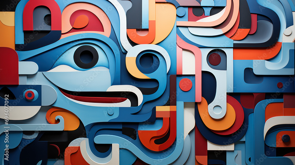 Abstract Facial Tapestry Abstract Facial Tapestry