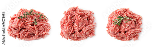 Wallpaper Mural Fresh ground meat on white background, set Torontodigital.ca