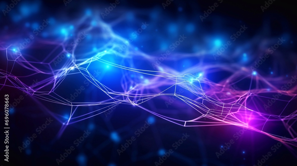 Neural patterns network artificial intelligence on neon glow light background. Neural interface aesthetics different designs, machine network neurons elements, fractals texture, waves Neural patterns network artificial intelligence on neon glow light background. Neural interface aesthetics different designs, machine network neurons elements, fractals texture, waves