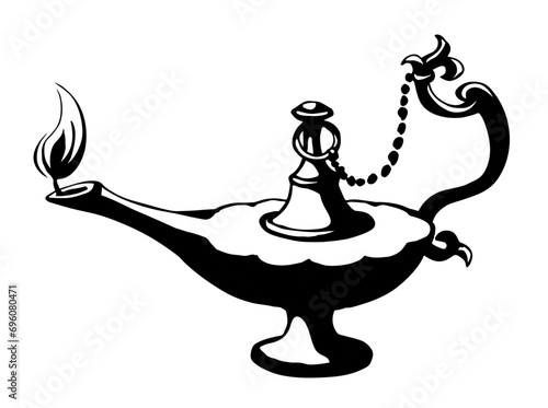 Lamp with a twinkle. Vector drawing