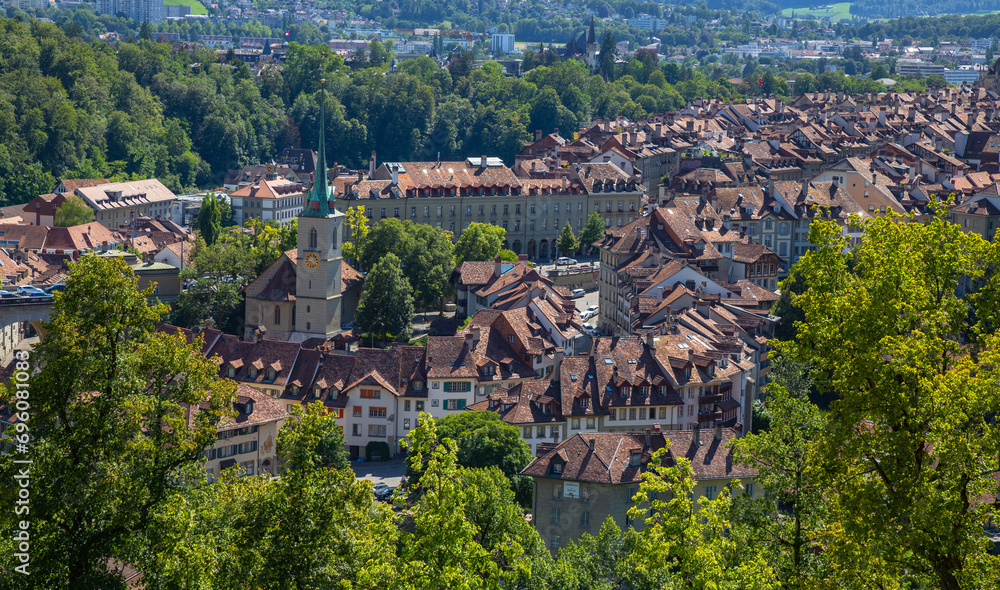 Aerial view of Bern old town, Switzerland