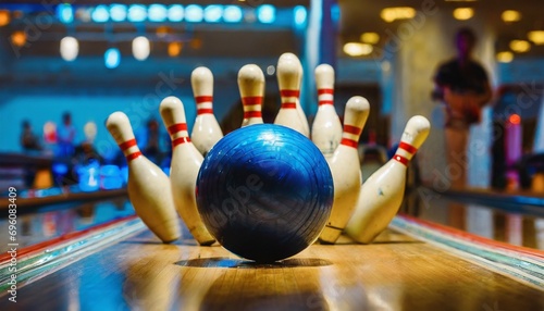 bowling ball and pins