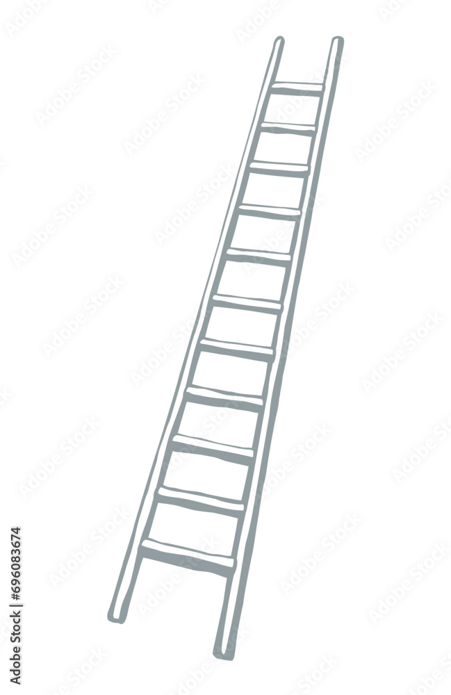 Vector drawing of high ladder Vector drawing of high ladder