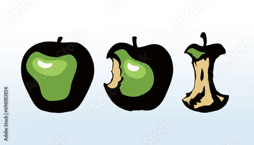 Stub from Apple. Vector drawing