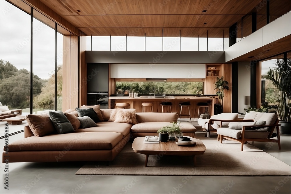 Living room interior in luxury house Living room interior in luxury house