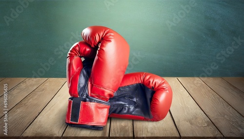 a pair of boxing gloves on background photo