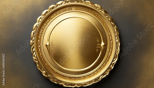gold metallic seal