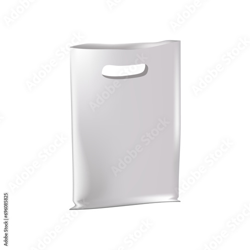 Die-cut plastic carrier bag mockup