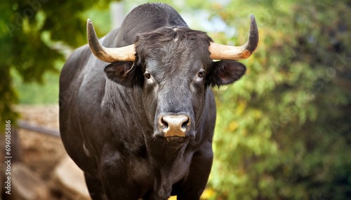 big black bull portrait