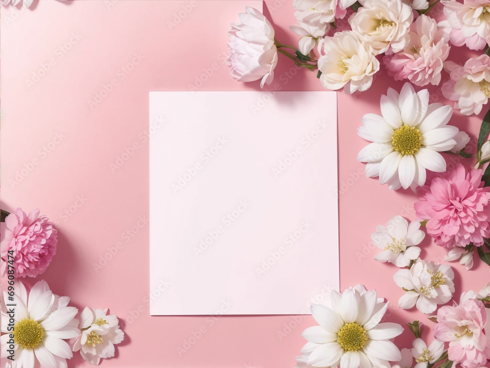 card with flowers