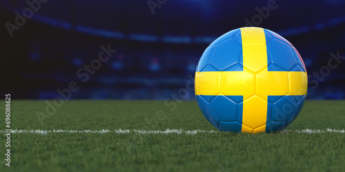 Flag of Sweden On Soccer Ball