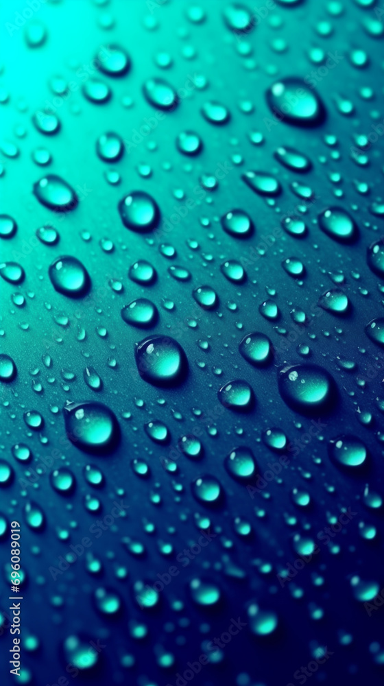 Water drops on light blue gradient background Water drops on light blue gradient background
