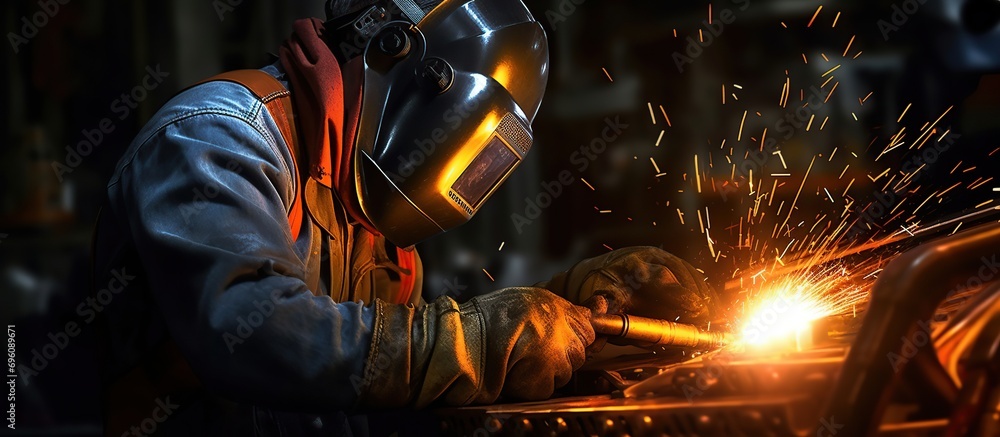 workers are carrying out argon welding workers are carrying out argon welding