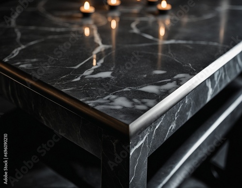 Professional interior design with expensive black marble and granite. Excellent background for presentation and product © NeuroSky
