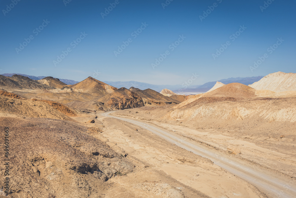 Yellow mountains in the Death Valley