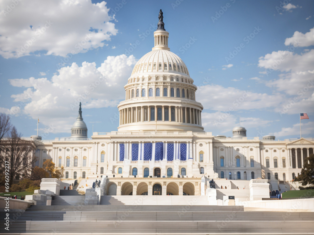 
Iconic Majesty: US Capitol Building in Washington, D.C. - Editorial Insight