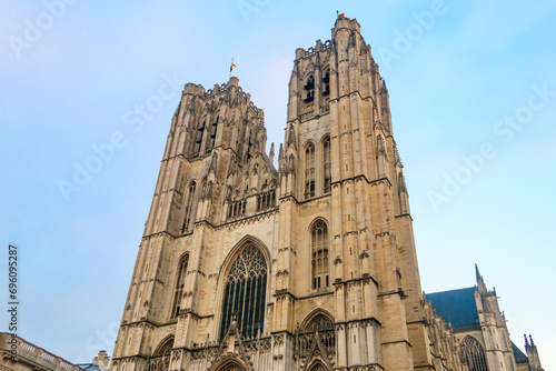 St. Michael and St. Gudula Cathedral in Brussels,  Belgium photo