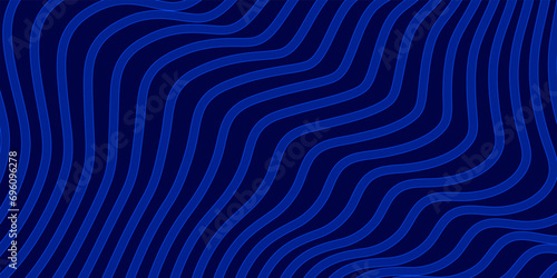 Abstract dynamic lines waves on the blue background