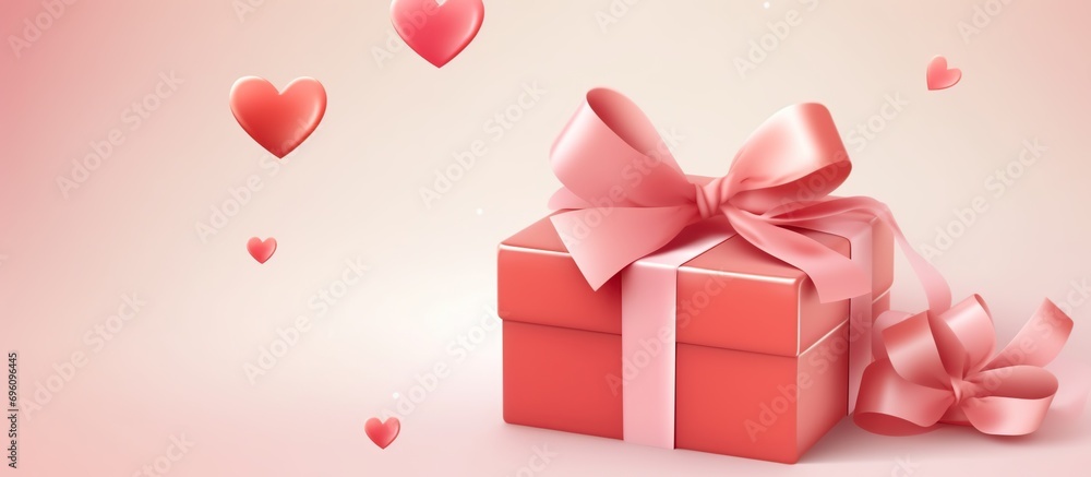 Birthday gift box. Background for mother's day, Christmas, wedding, valentine's day, new year.